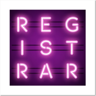 Registrar Neon Sign Occupation Posters and Art